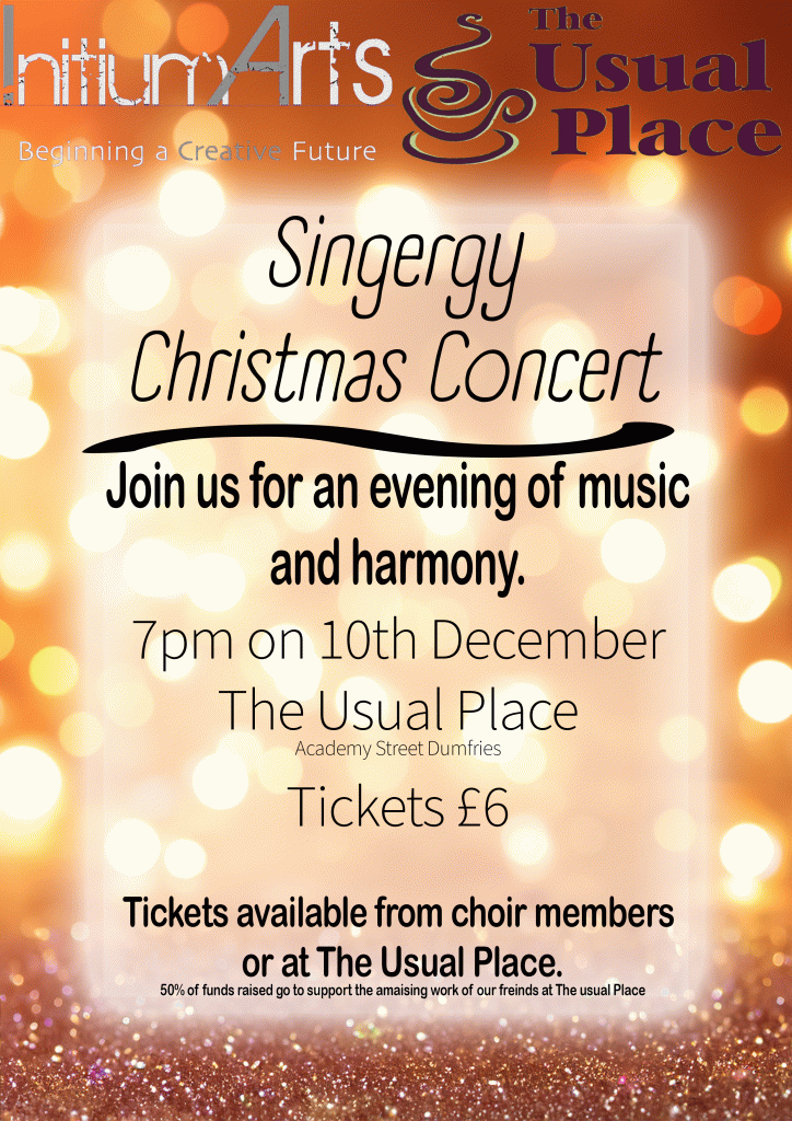 Singergy Christmas Concert Poster Tue 10th December 2024 at 7pm